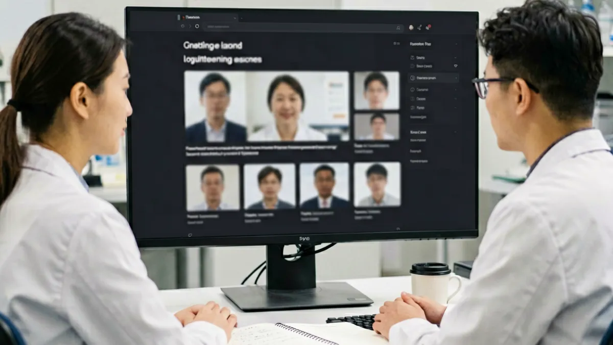 网络安全研究人员在实验室监控屏幕上追踪暗网虚假身份证件售卖页面